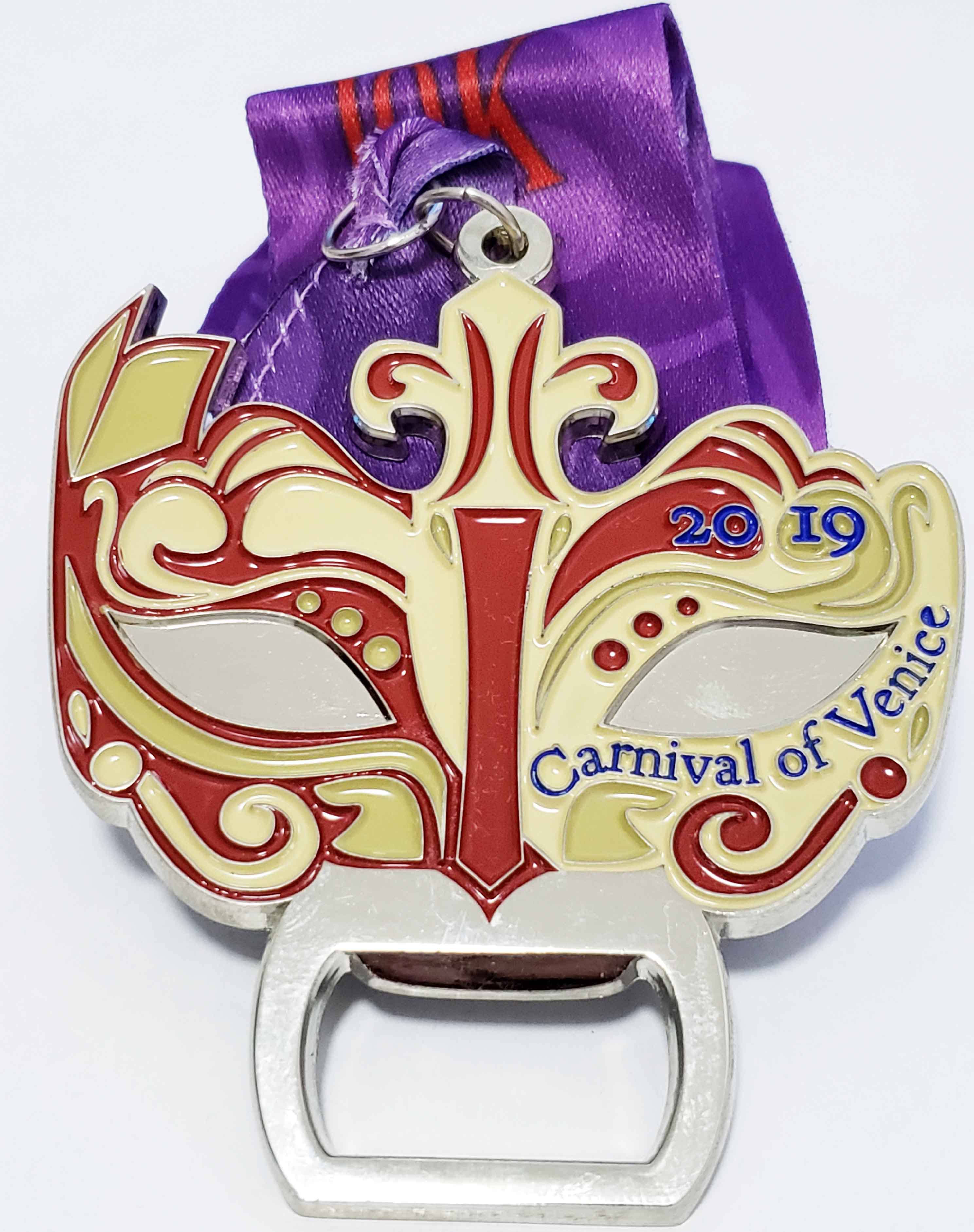 Mask medal with bottle opener