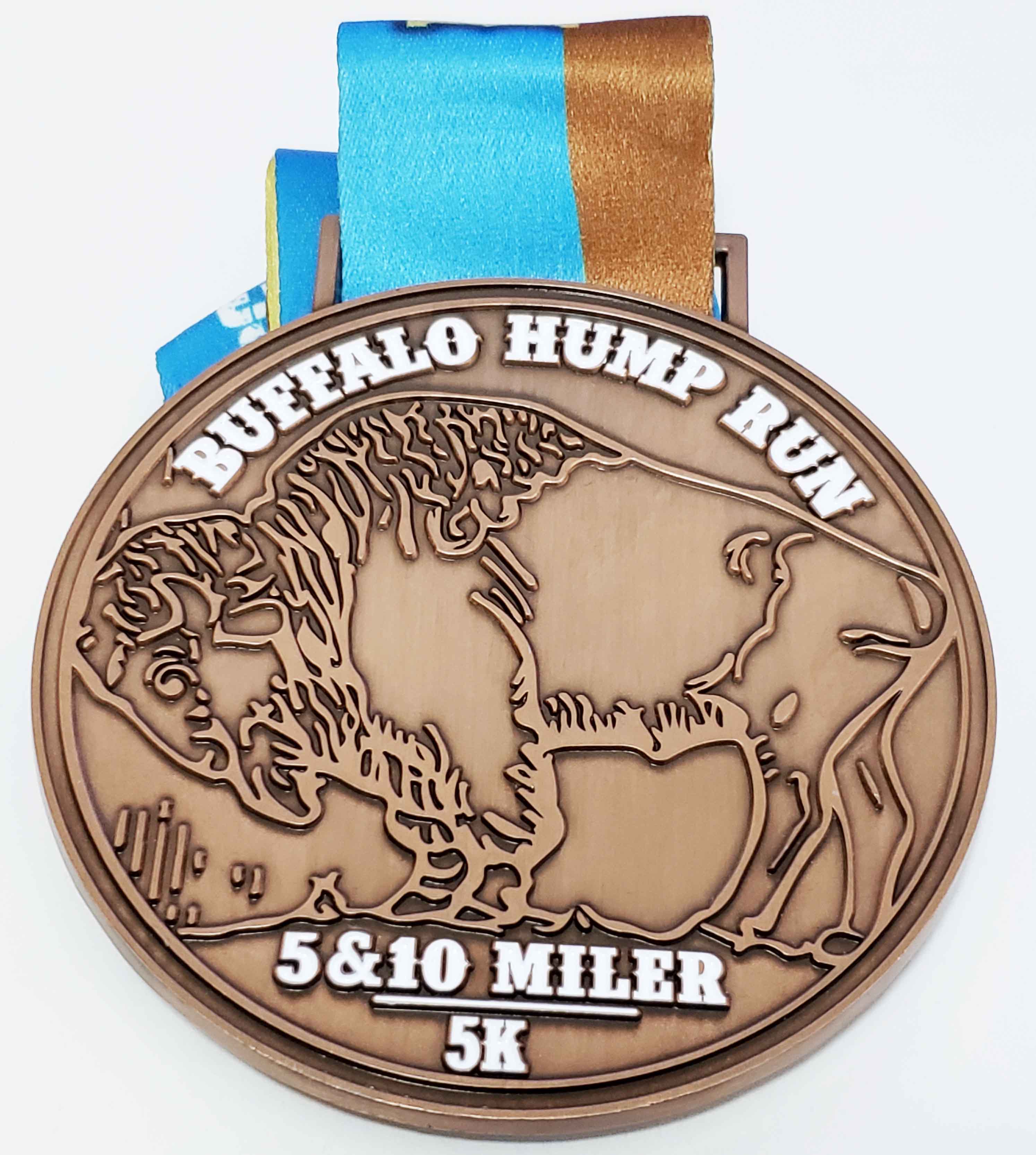 embossed medal with antique copper