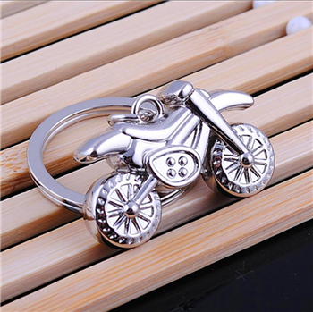 3d road race motorcycle keyrings with nickel plated